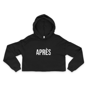 Après - Cropped Hoodie Black With White
